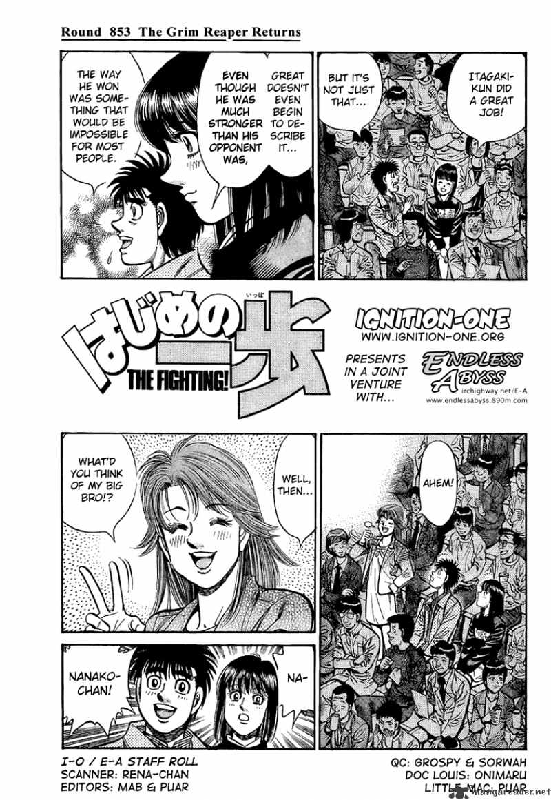 Hajime no Ippo: Fighting Spirit, Chapter 853 image 01